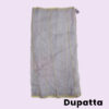 Pakistani Embroidery Work Purple White Combination Party Wear Suit (Fabric)
